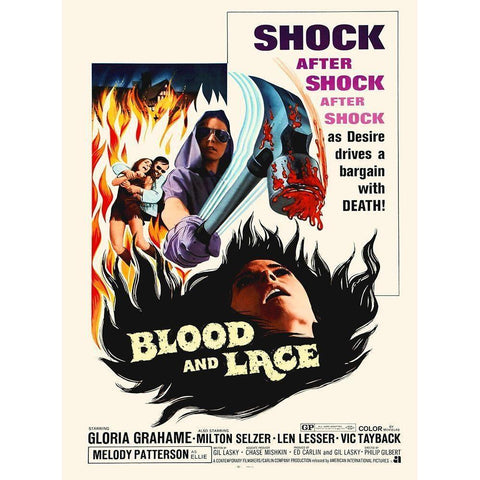 Blood and Lace Black Modern Wood Framed Art Print with Double Matting by Hollywood Photo Archive