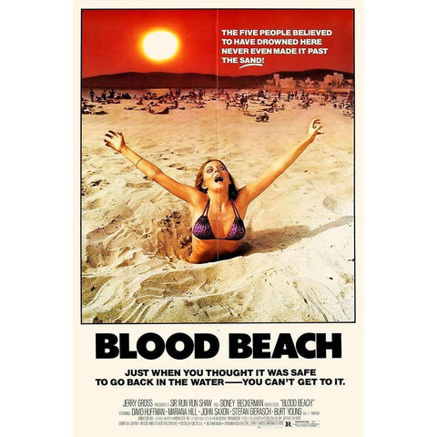 Blood Beach Black Modern Wood Framed Art Print with Double Matting by Hollywood Photo Archive