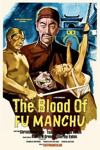 The Blood Of Fu Manchu White Modern Wood Framed Art Print with Double Matting by Hollywood Photo Archive