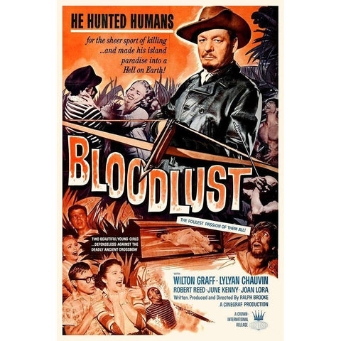 Bloodlust Black Modern Wood Framed Art Print with Double Matting by Hollywood Photo Archive