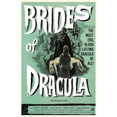 Brides of Dracula Black Modern Wood Framed Art Print with Double Matting by Hollywood Photo Archive