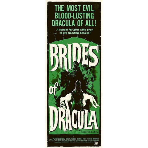 Brides Of Dracula White Modern Wood Framed Art Print by Hollywood Photo Archive