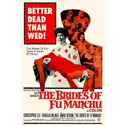 Brides of Fu Manchu Black Modern Wood Framed Art Print with Double Matting by Hollywood Photo Archive