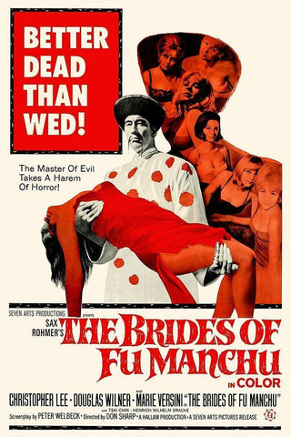 Brides of Fu Manchu Black Ornate Wood Framed Art Print with Double Matting by Hollywood Photo Archive