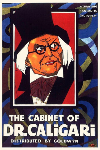 The Cabinet of Dr. Caligari White Modern Wood Framed Art Print with Double Matting by Hollywood Photo Archive