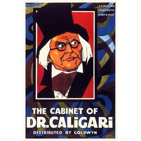 The Cabinet of Dr. Caligari White Modern Wood Framed Art Print by Hollywood Photo Archive