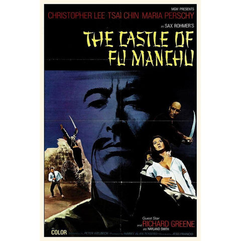 The Castle of Fu Manchu Gold Ornate Wood Framed Art Print with Double Matting by Hollywood Photo Archive