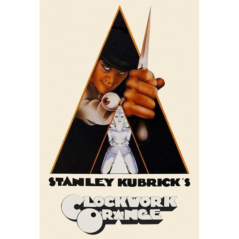 Clockwork Orange Black Modern Wood Framed Art Print with Double Matting by Hollywood Photo Archive