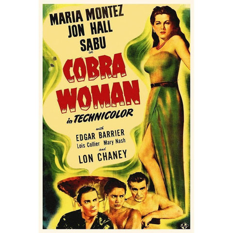 Cobra Woman Gold Ornate Wood Framed Art Print with Double Matting by Hollywood Photo Archive