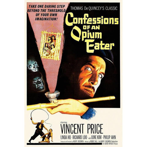 Confessions of an Opium Eater White Modern Wood Framed Art Print by Hollywood Photo Archive