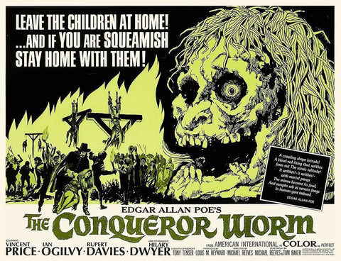 The Conqueror Worm Black Ornate Wood Framed Art Print with Double Matting by Hollywood Photo Archive