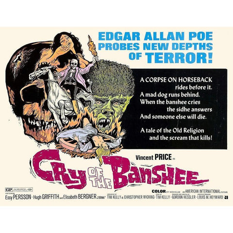 Cry of the Banshee White Modern Wood Framed Art Print by Hollywood Photo Archive