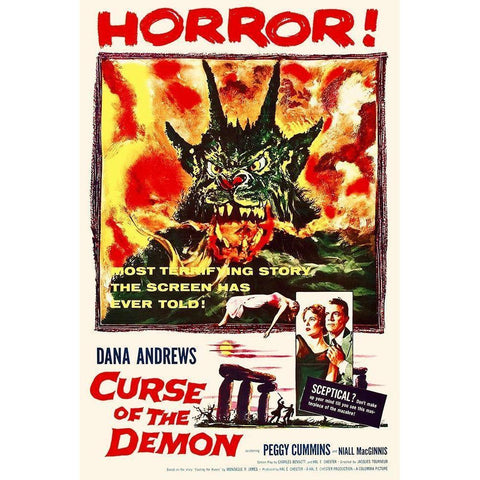 Curse of the Demon Black Modern Wood Framed Art Print with Double Matting by Hollywood Photo Archive