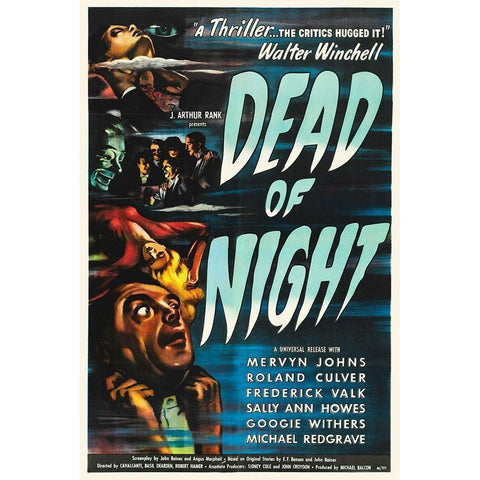 Dead of Night White Modern Wood Framed Art Print by Hollywood Photo Archive