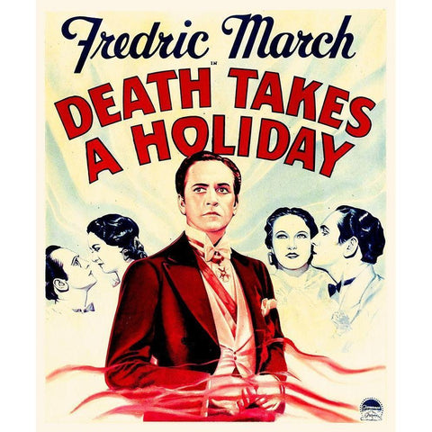 Death Takes A Holiday Black Modern Wood Framed Art Print with Double Matting by Hollywood Photo Archive