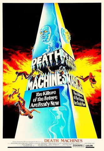 Death Machines White Modern Wood Framed Art Print with Double Matting by Hollywood Photo Archive