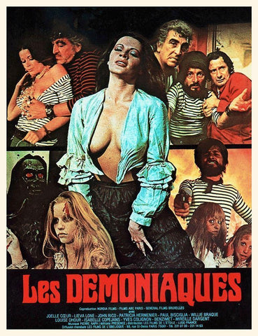 French - The Demoniacs White Modern Wood Framed Art Print with Double Matting by Hollywood Photo Archive