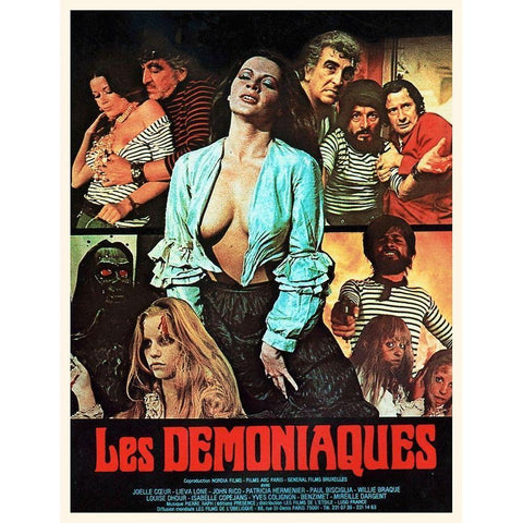 French - The Demoniacs Black Modern Wood Framed Art Print with Double Matting by Hollywood Photo Archive