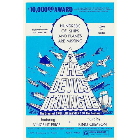 The Devils Triangle Black Modern Wood Framed Art Print with Double Matting by Hollywood Photo Archive