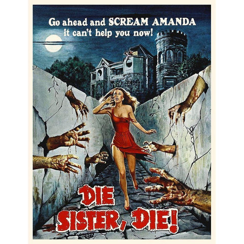 Die Sister Die Black Modern Wood Framed Art Print with Double Matting by Hollywood Photo Archive