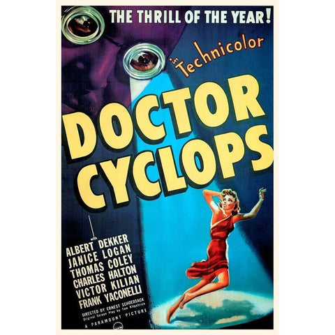 Doctor Cyclops Black Modern Wood Framed Art Print with Double Matting by Hollywood Photo Archive