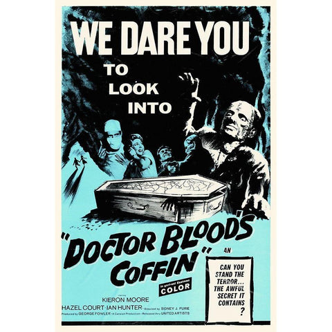 Doctor Bloods Coffin White Modern Wood Framed Art Print by Hollywood Photo Archive