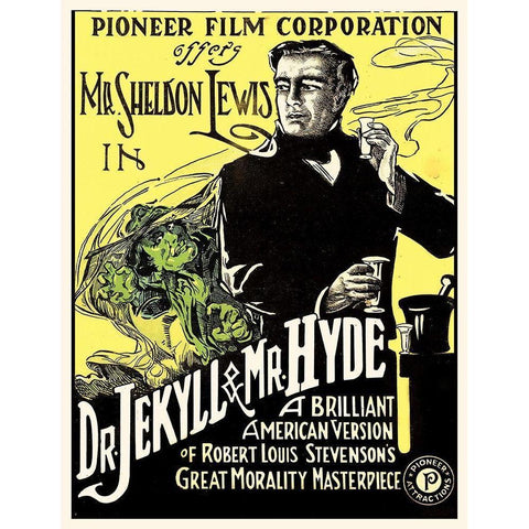 Doctor Jekyll and Mister Hyde White Modern Wood Framed Art Print by Hollywood Photo Archive