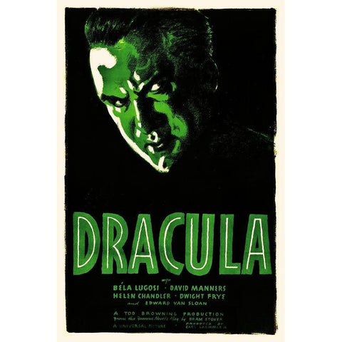 Dracula Gold Ornate Wood Framed Art Print with Double Matting by Hollywood Photo Archive