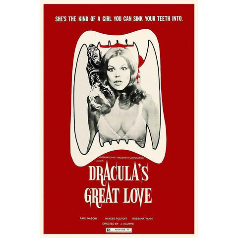 Draculas Great Love Gold Ornate Wood Framed Art Print with Double Matting by Hollywood Photo Archive