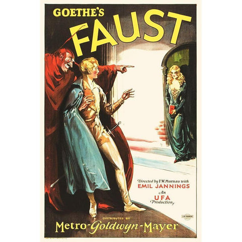 Faust Gold Ornate Wood Framed Art Print with Double Matting by Hollywood Photo Archive