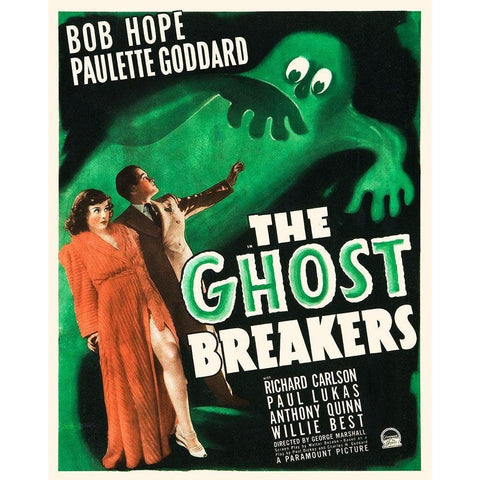 The Ghost Breakers Gold Ornate Wood Framed Art Print with Double Matting by Hollywood Photo Archive