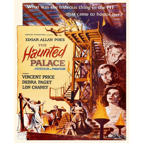 The Haunted Palace White Modern Wood Framed Art Print by Hollywood Photo Archive