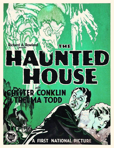 The Haunted House White Modern Wood Framed Art Print with Double Matting by Hollywood Photo Archive