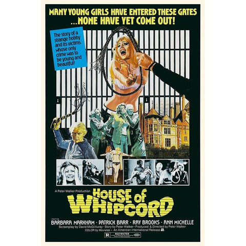 House fo Whipcord - Barbara Markham White Modern Wood Framed Art Print by Hollywood Photo Archive