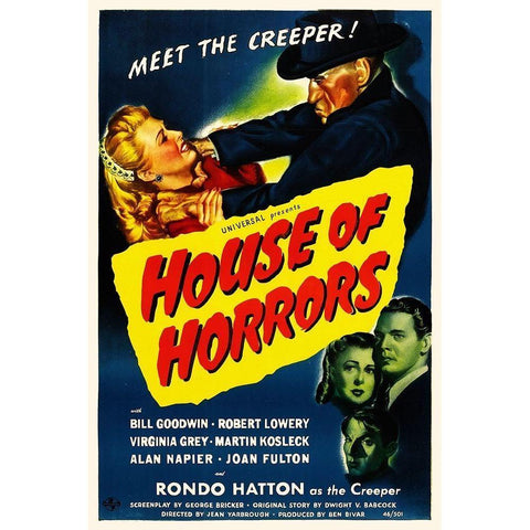 House of Horrors - Meet The Creeper Black Modern Wood Framed Art Print with Double Matting by Hollywood Photo Archive