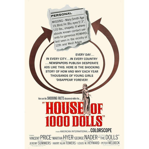 House of 1000 Dolls Gold Ornate Wood Framed Art Print with Double Matting by Hollywood Photo Archive