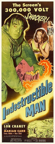 Indestructible Man Black Ornate Wood Framed Art Print with Double Matting by Hollywood Photo Archive