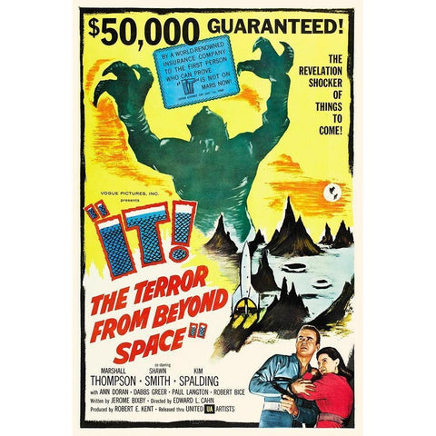 It The Terror From Space Black Modern Wood Framed Art Print with Double Matting by Hollywood Photo Archive