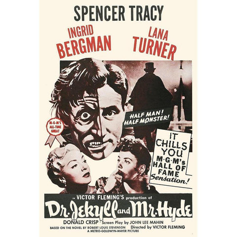 Doctor Jekyll and Mister Hyde White Modern Wood Framed Art Print by Hollywood Photo Archive