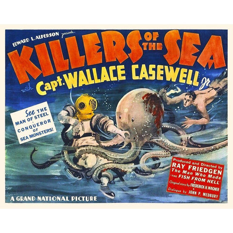 Killers of the Sea Gold Ornate Wood Framed Art Print with Double Matting by Hollywood Photo Archive