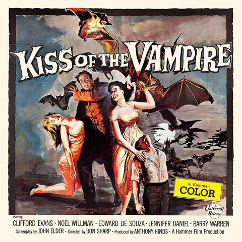 Kiss of the Vampire (Universal International, 1963D44F6S White Modern Wood Framed Art Print with Double Matting by Hollywood Photo Archive