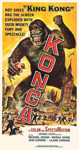 Konga Black Ornate Wood Framed Art Print with Double Matting by Hollywood Photo Archive