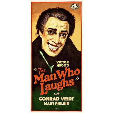 The Man Who Laughs Black Modern Wood Framed Art Print with Double Matting by Hollywood Photo Archive