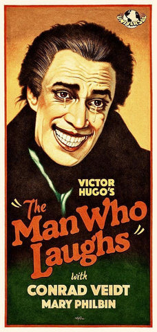 The Man Who Laughs White Modern Wood Framed Art Print with Double Matting by Hollywood Photo Archive