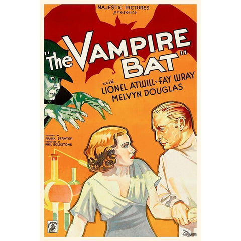 The Vampire Bat White Modern Wood Framed Art Print by Hollywood Photo Archive