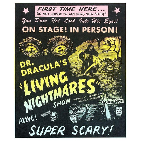 Living Nightmares Black Modern Wood Framed Art Print with Double Matting by Hollywood Photo Archive