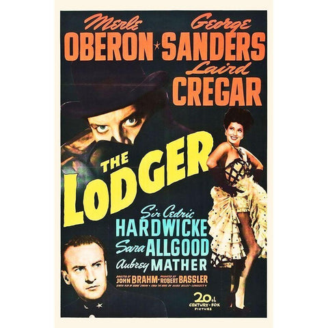 The Lodger White Modern Wood Framed Art Print by Hollywood Photo Archive