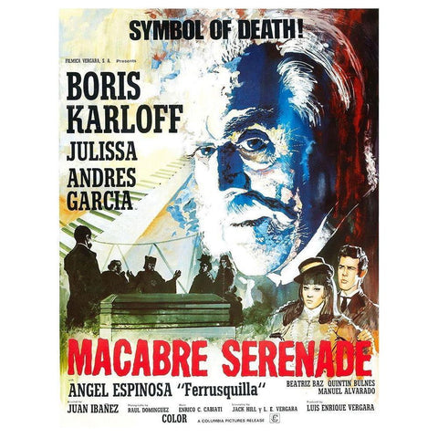 Macabre Serenade Black Modern Wood Framed Art Print by Hollywood Photo Archive