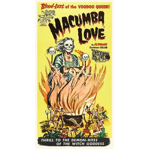 Macumba Love White Modern Wood Framed Art Print by Hollywood Photo Archive