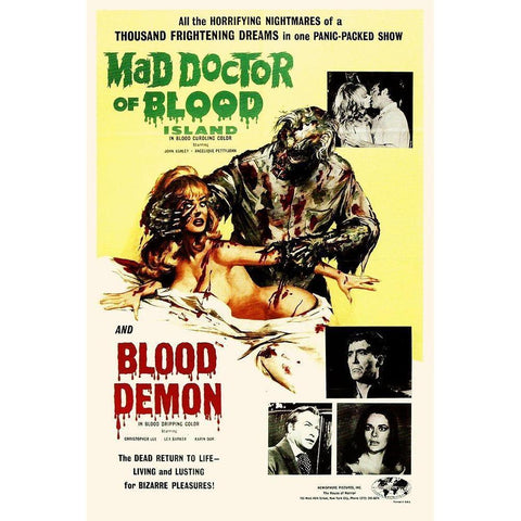 Mad Doctor of Blood Island White Modern Wood Framed Art Print by Hollywood Photo Archive